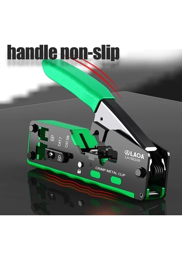 Xuweiwei La192228 Laoa Ag Kablosu Sıkma Aparatı Rj45 Rj11 Rj12 Cat5 5e 6 7 Kesme Soyma Sıkma Metal