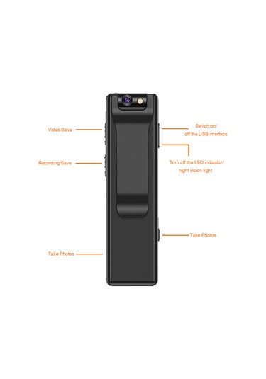 Teltree Z3 Siyah Minik Kamera: 1080p Full Hd Video, 30fps, 3.7v Pil, 4-32gb Tf Kart Desteği, Mıknatıslı Ve Pratik Tasarım