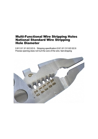 Tenfowee 10 Farklı Delikli Profesyonel Kablo Soyma Pensesi - 0.8-2.6mm Elektrikçi Aleti