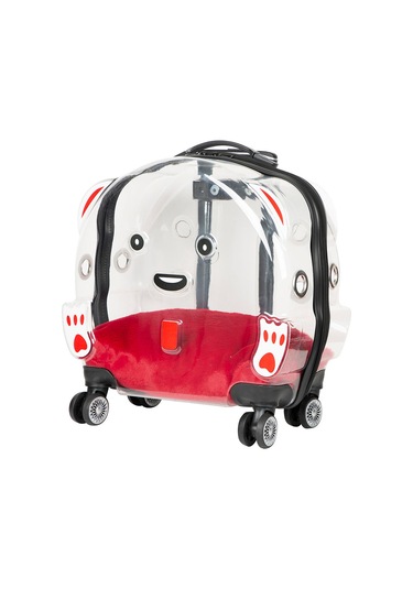 Pawbloom Voyage Şeffaf Tekerlekli Lüks Evcil Hayvan Taşıma Çantası