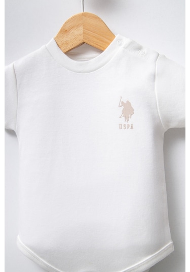 U.S. Polo Assn. U.s. Polo Assn Erkek Bebek Beyaz Body Zıbın Beyaz