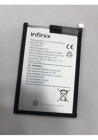 İnfinix Hot 20i Batarya 5000 Mah