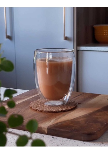 Mis Kitchen 6 Adet 300 Ml Cidarlı Borosilikat Çay Ve Kahve Bardak