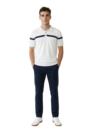 Cazador Erkek T-shirt Caz.34235 Ekru