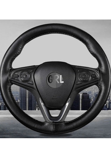 Hyundai I20 Uyumlu Dikmeli Direksiyon Kılıfı Noktalı Dikişli Siyah 38cm 10cm