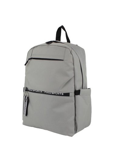 Gri Okul Sırt Çantası Ortaokul Lise Geniş İç Hacim Su Geçirmez Kumaş Yandan Cepli Gri