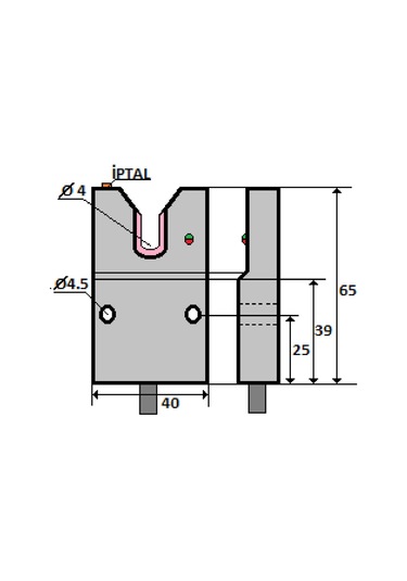 Mefa İks-p40ta-nk ,kübik/5mm Npn-nc Ayar+iptal İplik Sensör
