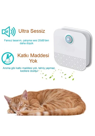 Akıllı Evcil Hayvan Koku Arıtma Cihazı Usb Şarjlı Deodorant Ve Sterilizasyon Özellikli