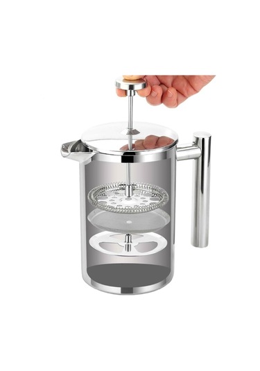 304 Paslanmaz Çelik Fransız Basınçlı Kahve Potu Yapan Çay Potu, Boyut:350ml Diğer