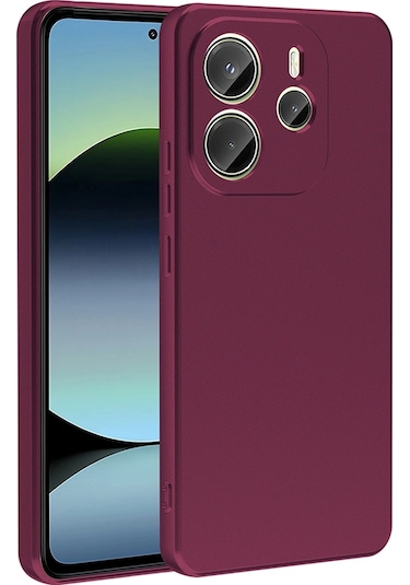 Xiaomi Redmi Note 14 4g Kılıf Zore Premier Silikon Kapak Mürdüm