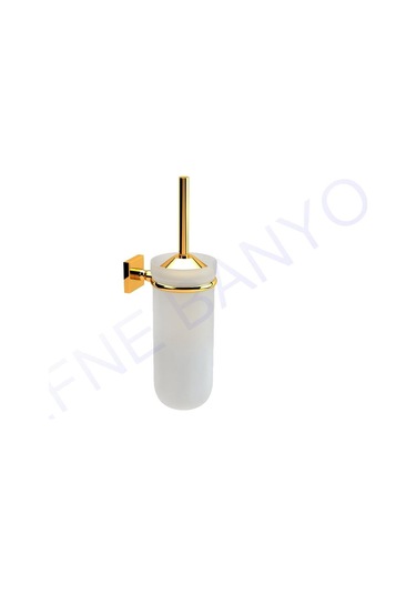 Defne Duvara Monte Pirinç Tuvalet Fırçası Altın