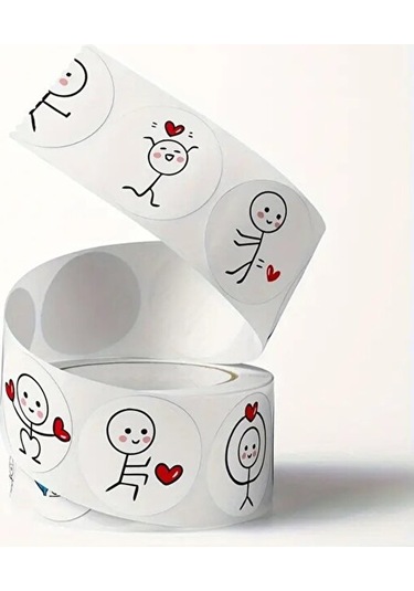 Kibrit Adam Kalpli Sticker 2.5cm 50 Adet 50