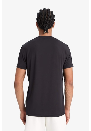 DeFactoFit Hızlı Kuruyan Slim Fit Dar Kesim Bisiklet Yaka Baskılı Sporcu Kısa Kollu Tişört F2762AX25SPBK81 DeFactoFit Hızlı Kuruyan Slim Fit Dar Kesim Bisiklet Yaka Baskılı Sporcu Kısa Kollu Tişört F2762AX25SPBK81