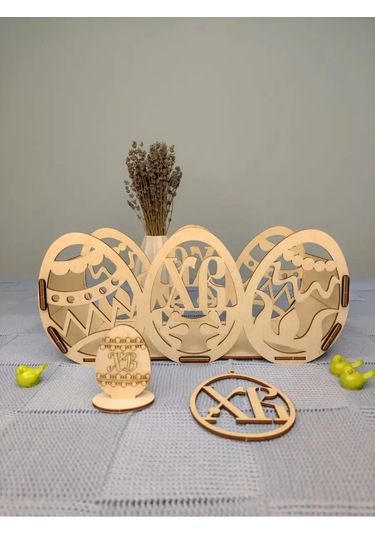 Woodiks Yol Yumurtası Standı Paskalya Sepeti 152010188 Bej
