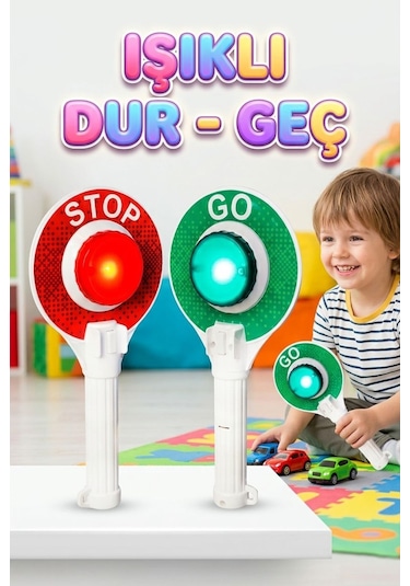 Işıklı Pilli Trafik Oyun Seti Dur - Geç