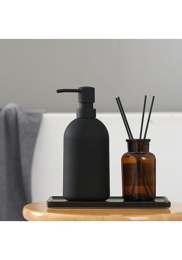 Suntek Siyah Sabunluk Losyon Dispenseri Boş Otel Şampuan Siyah Diğer