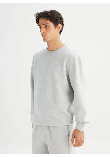 Lee Small Logo Gri Erkek Sweatshirt L252030836 Gri