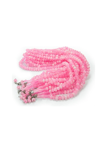 10 Adet 99lu Namaz Tesbihi 10mm Hac Umre Hediyelik - Pembe Pembe
