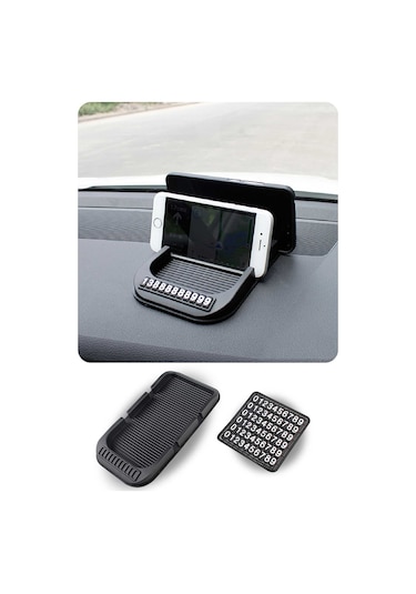 Araç İçi Kaydırmaz Ped 3d Numaratör Telefon Tutuculu Fr313