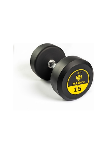 Hasgym 15 Kg Kauçuk Kaplı Profesyonel Olimpik Dumbbell Dambıl