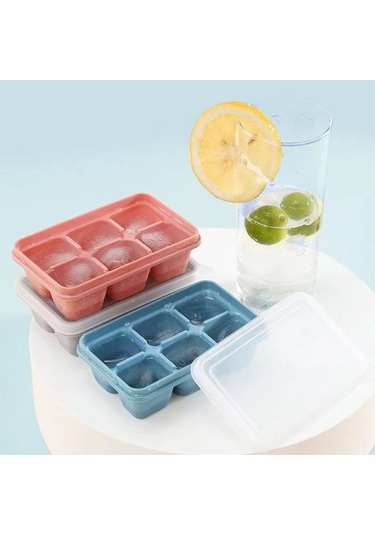 Wezone Yeşil Silikon Buzluk Kalıbı 6 Lü, Yiyecek Grubu, Kapatıcı Kapağı, Sabit Taban, Kolay Çıkarım, Dondurucuda Saklama, Mutfak Aleti Çok Renkli