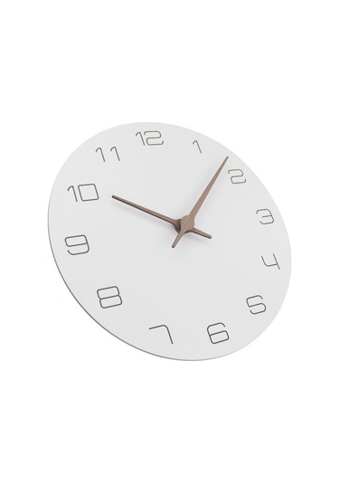 Qingmipy Modern Ahşap Duvara Asma Saati - Sessiz Çalışma, 29cm Beyaz, Şık Ve Dayanıklı Beyaz