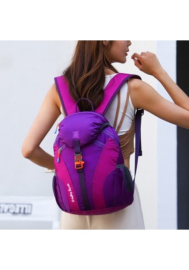 Silkroadselect Khalid Bain Sırt Çantası Eğlence Bisiklet Yürüyüş Spor Sırt Çantası Büyük Kapasiteli Su Geçirmez Açık Dağcılık Çantası 7ch14f Gri - Mor