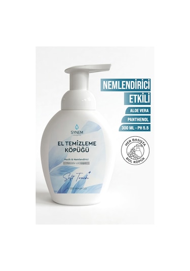 Synem Soft Touch Kremsi Nemlendirici  El Temizleme Köpüğü 300 ML