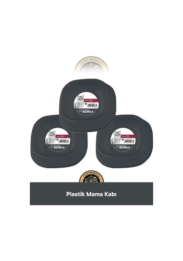 M-pets 3'lü Plastik Mama Kabı
