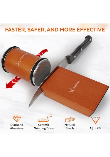 Valkyrie Profesyonel Roller Bıçak Biley Seti - Kolaylıkla Tecrübe Gerektirmeyen Muhteşem Keskinlik 15 Ve 20 Derece Bıçak Bileği