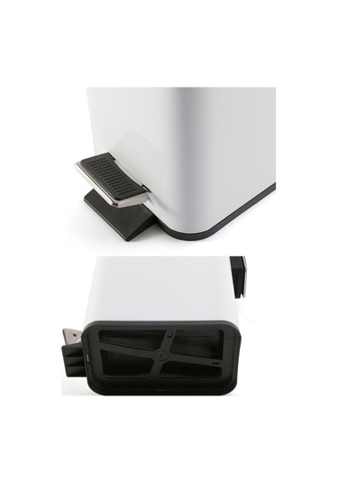 Sones Ev Paslanmaz Çelik Ayak Pedalı Küçük Dikdörtgen Çöp Kutusu Gümüş