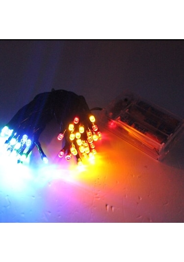 Pilli Ve Animasyonlu 50 Led X 5 Mt - Çok Renkli Led Işık