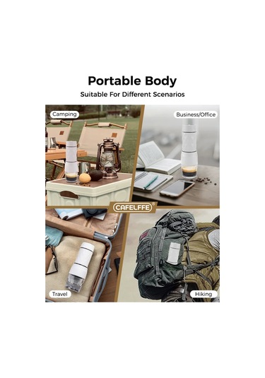 Cafelffe 3 In1 Taşınabilir Kahve Makinesi Sıcak/soğuk Su Manuel