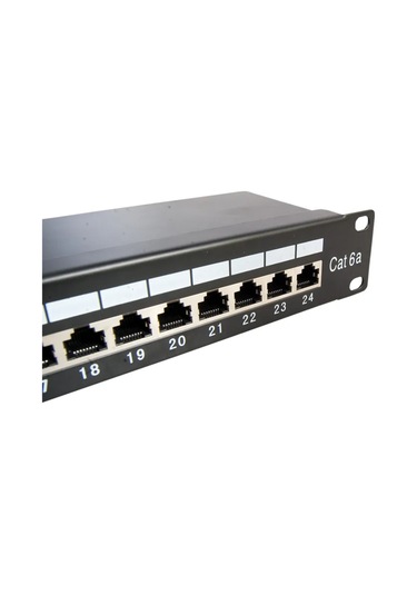 Netlink Patch Panel 24 Port CAT6A S/FTP Zırhlı Topraklı