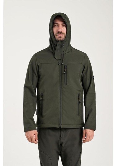 Exuma 2311100 Erkek Haki Yağmur Rüzgar Geçirmez Softshell Mont 001