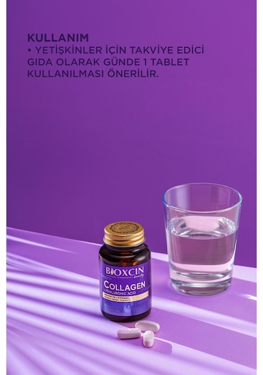Bioxcin Beauty Collagen Tablet 3 Al 2 Öde - Tip1 Tip 3 Hidrolize Kolajen