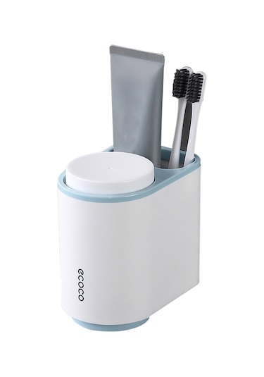 Ximistore9 Magneetik Tutuculu, Delme Olmayan Duşakabin Organizasyon Seti - Mavi, Su Akıtımı İçin Ters Yüklü Bardak, Abs Malzeme Mavi