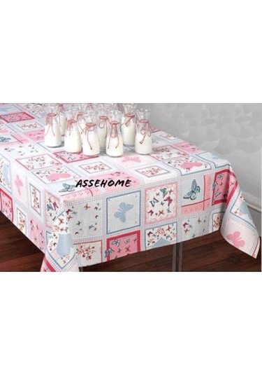 Pvc Muşamba Masa Örtüsü Mavi Kelebek