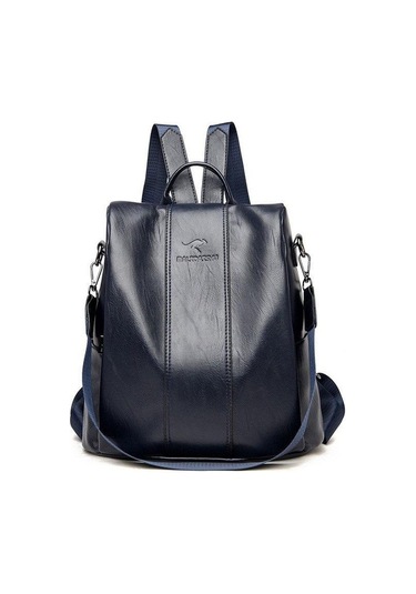 Kadın Çantası Gümüş Avrupa Ve Amerikan Tarzı Moda Fermuar Yansıtıcı Çizgiler Niş Pu Omuzlar Dark Blue Koyu Mavi