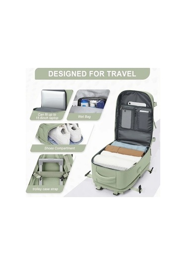 Sandwich Motion003 Küçük Boy Açık Mavi Kapasiteli Seyahat Sırt Çantası Laptop Ayakkabı Cebi Antihırsızlık Özellikli Açık Mavi