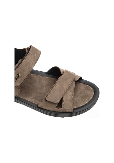 Muya Araw Anatomik Taban Ayarlanır Cırtlı Erkek Sandalet Vizo Vizon