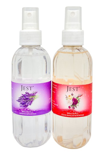 Jest 80 Derece Çiçek Bahçesi + Lavanta Kolonyası Sprey 2 x 200 ML
