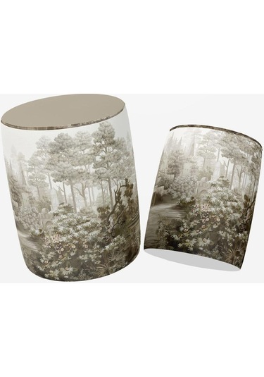 Orman Tasarımlı Puf Kumaşı Süettir. Uluslararası Solmama Sertifikasına Sahiptir. Çok Renkli