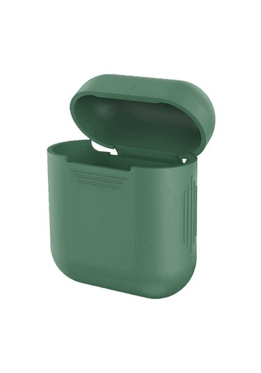 Airpods Uyumlu Zore Standart Silikon Kılıf-Koyu yeşil Koyu yeşil