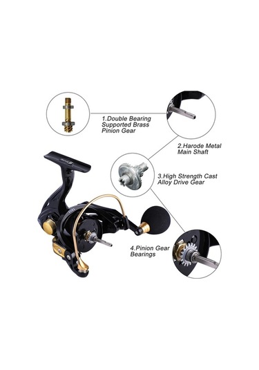 Novahub Altın 12+1bb Döner Balıkçılık Reel 5.2:1 Hızlı Dişli Oran 1000-4000 3000 Balık Tutma Makarası
