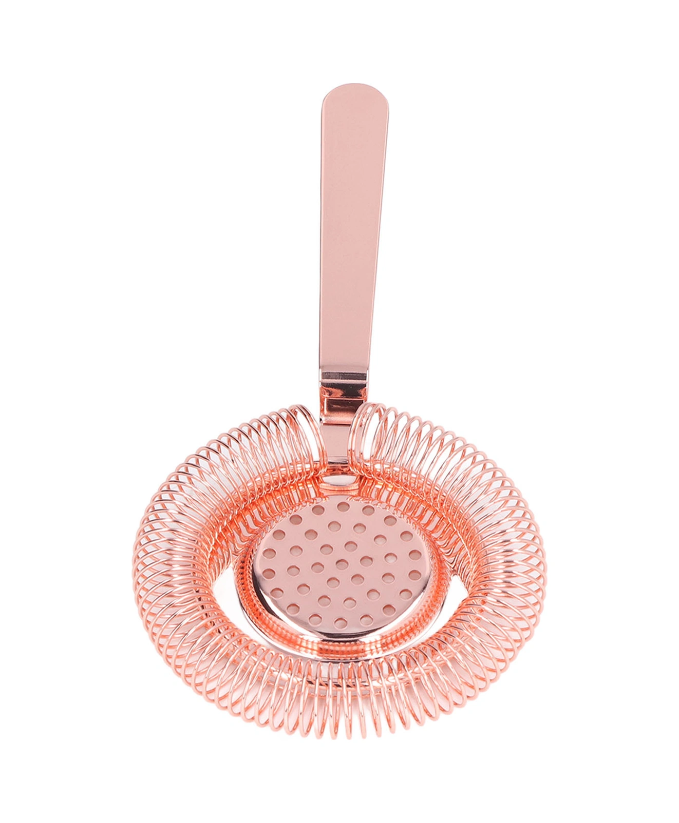 Konesam Stal 304 Çelik Bar Süzgeci - İnce Ağızlı Kokteyl Filtresi Buz Ve Meyve Rubusu Ayırıcı Profesyonel Bartender Gereci Gümüş