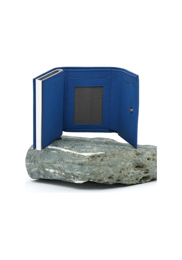 Mekanizmalı Deri Cüzdan Saks Mavi 113570 Saks