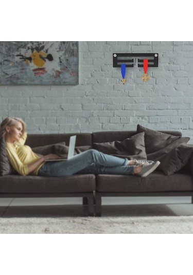 Jms Kişiselleştirilmiş Madalya Askısı Motivasyon Madalyası Vitrin Siyah