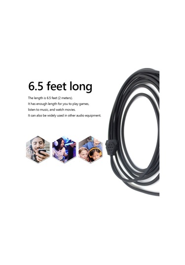 Sones Zs0224 Steelseries Arctis 3 / 5 / 7 / Pro İçin 3 Uçlu Kulaklık Ses Kablosu Siyah