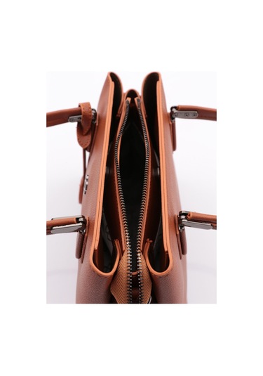 Dgn 549 Kadin Çiçek Süslemeli Fermuarli Çanta 549-2323-R11103 Açık Taba